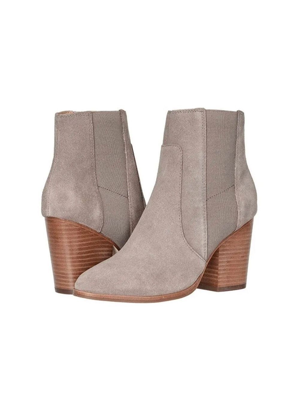 Women’s Soludos Taupe Leather Cowhide Heel Booties 8 US! - Picture 3 of 14